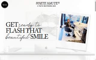 White Haute Teeth Whitening Bar website