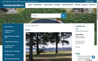 Charleston Parks Department website