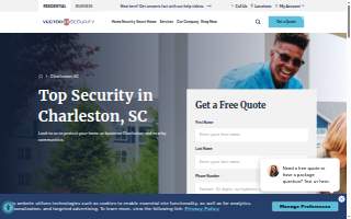 Vector Security - Charleston website
