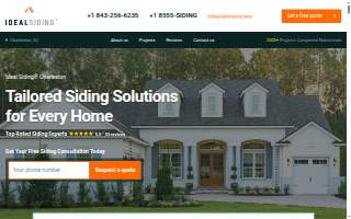 Ideal Siding Charleston website