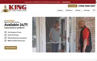 Kings Heating and Air website