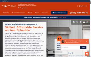 Mr. Appliance of Charleston website