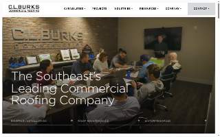 C.L. Burks Construction - Commercial Roofing Contractors website