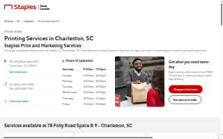 Staples Print & Marketing Services of Charleston website