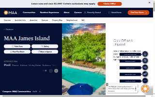 MAA James Island website