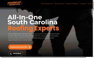 RidgeCap Roofing SC website