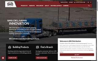 SRS Building Products of North Charleston website