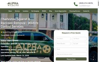Alpha Wildlife Charleston website