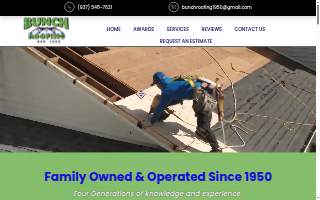 Bunch Roofing website