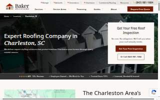 Baker Home Exteriors of North Charleston website