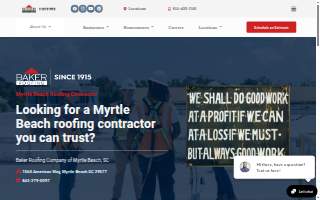 Baker Roofing Company of Myrtle Beach website