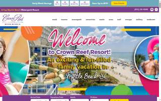 Crown Reef Beach Resort and Waterpark website
