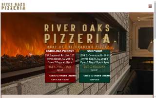 River Oaks Pizzeria of Surfside website