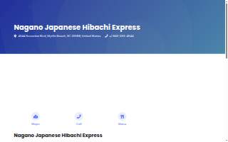 Nagano Japanese Hibachi Express website