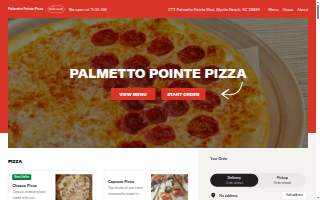 Palmetto Pointe Pizza website