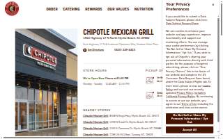 Chipotle Mexican Grill of North Myrtle Beach website