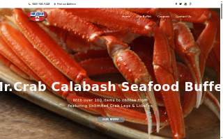 Mr Crab seafood restaurants at North Myrtle Beach website
