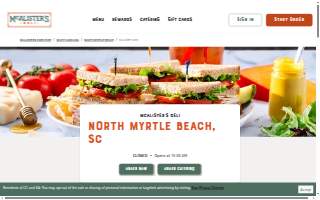 McAlister's Deli of North Myrtle Beach website