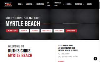 Ruth's Chris Steak House of Myrtle Beach website