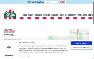 Rita's Italian Ice & Frozen Custard of Florence website