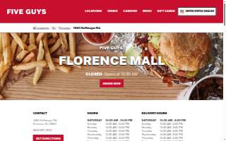 Five Guys of Florence website
