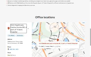 HCA Healthcare Centre Pointe ER, A part of Trident Hospital website