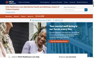 HCA Healthcare Live Oak Mental Health and Wellness, A part of Trident Hospital website