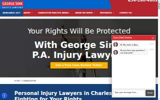 George Sink, P.A. Injury Lawyers of North Charleston website