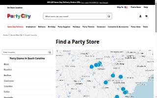 Party City of Charleston website