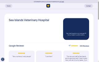 Sea Islands Veterinary Hospital website