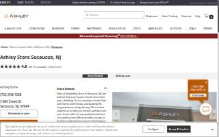 Ashley Store of Secaucus website
