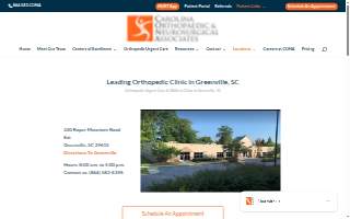 CONA- Orthopaedic Urgent Care- Greenville website