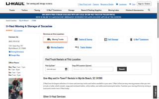 U-Haul Moving & Storage of Socastee website