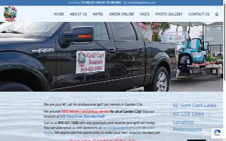 A-JAX Golf Cart Rentals of Murrells Inlet website