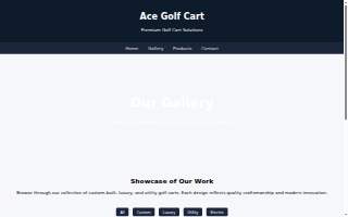 Ace Golf Carts website