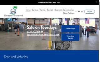 Grand Strand Auto Auction website
