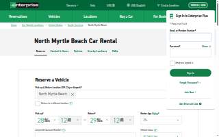 Enterprise Rent-A-Car of North Myrtle Beach website
