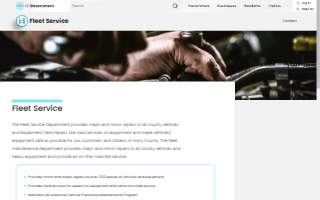 Horry County Fleet Services website