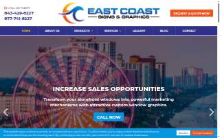 East Coast Signs & Graphics website