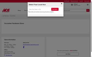 Socastee Hardware Store website