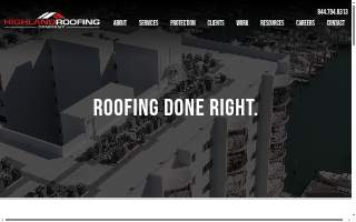 Highland Roofing Company website