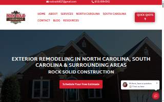Rock Solid Construction of the Carolinas LLC website