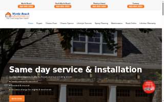 Myrtle Beach Garage Doors LLC website