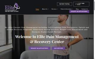 Elite Pain Management and Recovery Centers website
