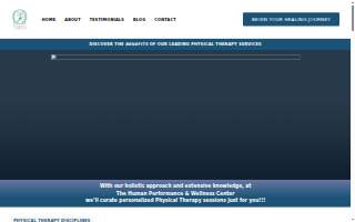 The Human Performance and Wellness Center website