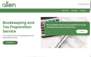 Allen Bookkeeping and Tax website