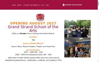 Grand Strand Charter Arts School website