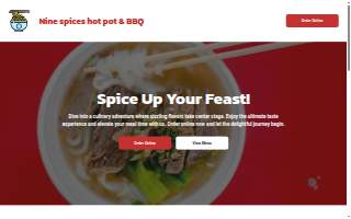Nine spices hot pot & BBQ website
