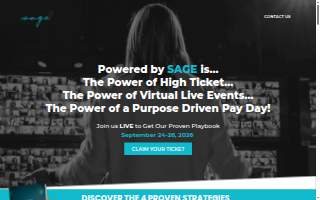SAGE Event Management website