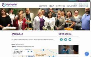Nightingale's Nursing & Attendants of Greenville website